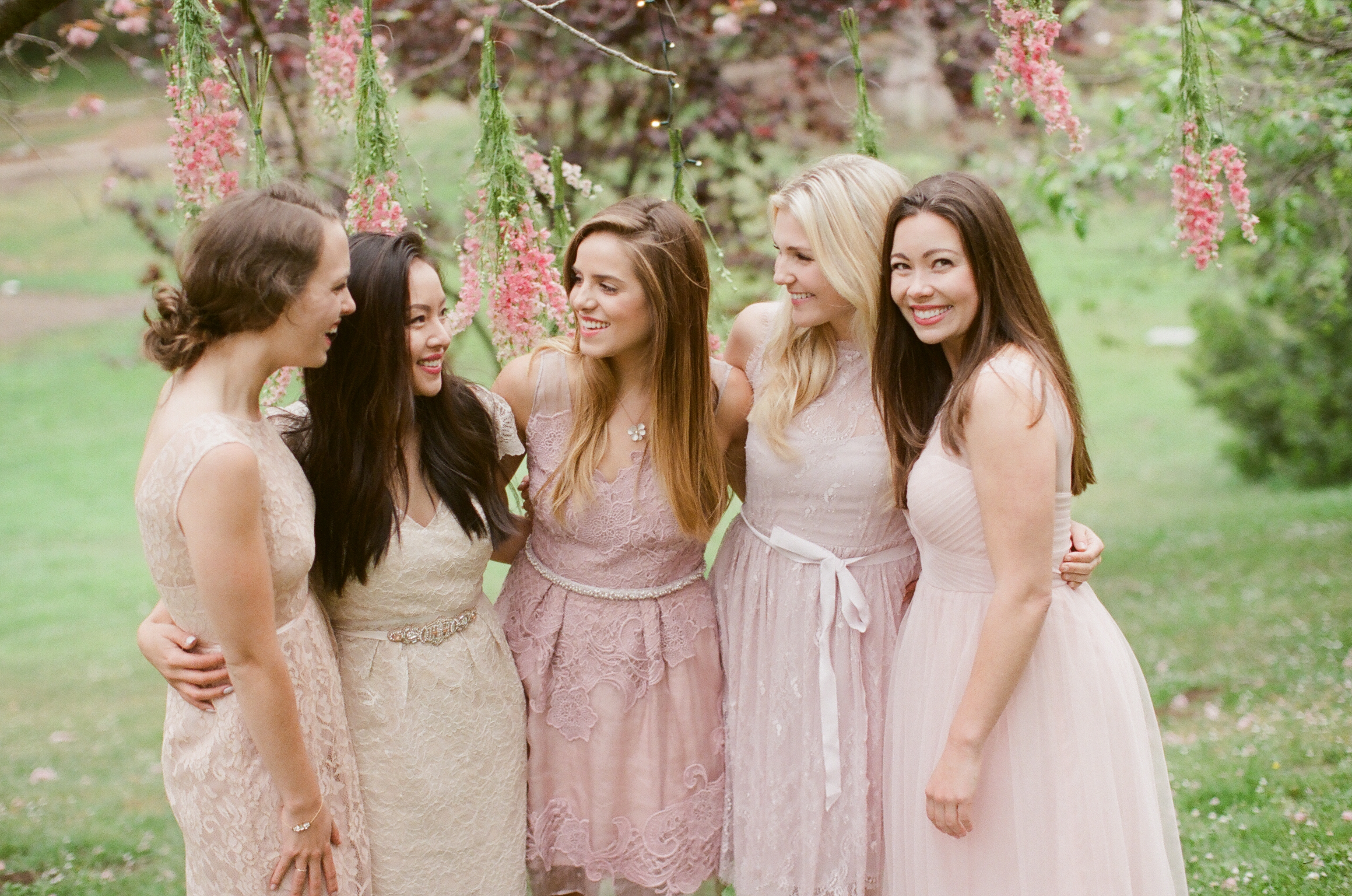 Bridal Party in Shades of Pink