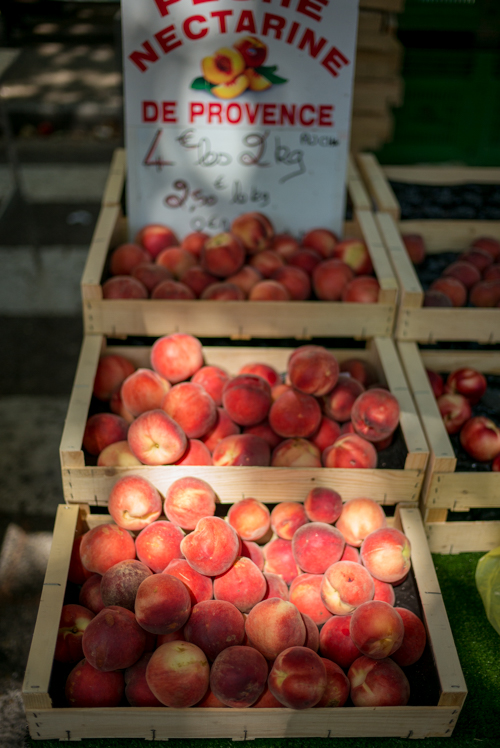 Fresh fruit at a market in Aups, Provence 